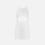 sandy liang riblet white tank dress - KITH-SHOP