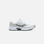 saucony ride milennium running shoes white silver - KITH-SHOP