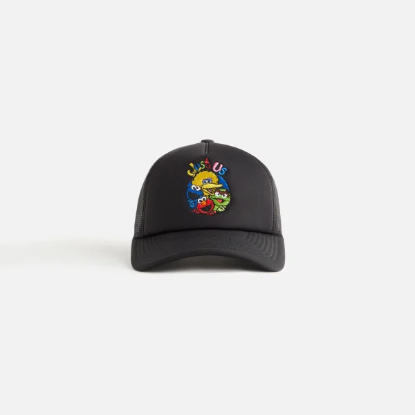 sesame street x kith kids just us black trucker hat - KITH-SHOP