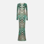 siedres magy zebra print maxi dress multi color - KITH-SHOP