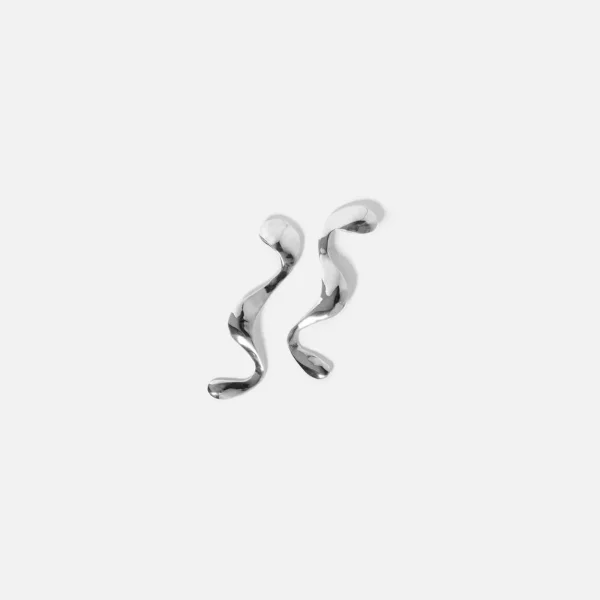 silver faris viva earrings - KITH-SHOP