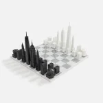 skyline chess new york edition with marble game board white black set - KITH-SHOP