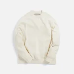 soft crewneck sweatshirt in eggshell comfort essentials - KITH-SHOP