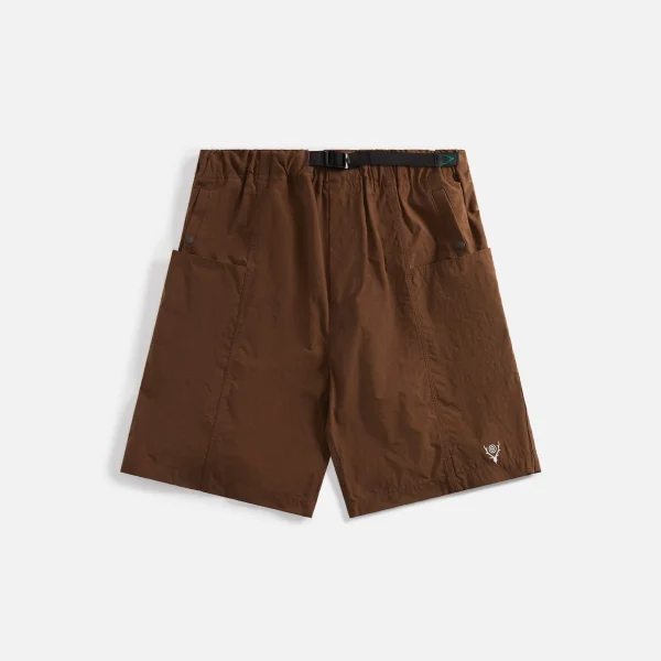 south2 west8 brown nylon oxford belted c s shorts - KITH-SHOP