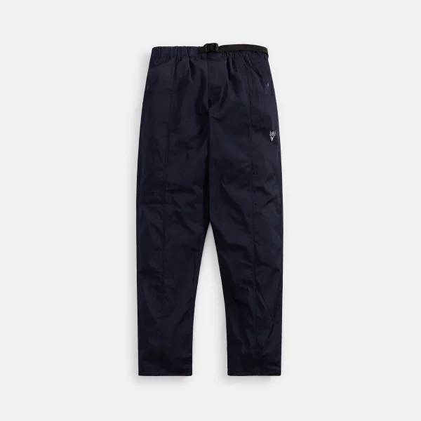 south2 west8 navy gabardine belted casual pants - KITH-SHOP