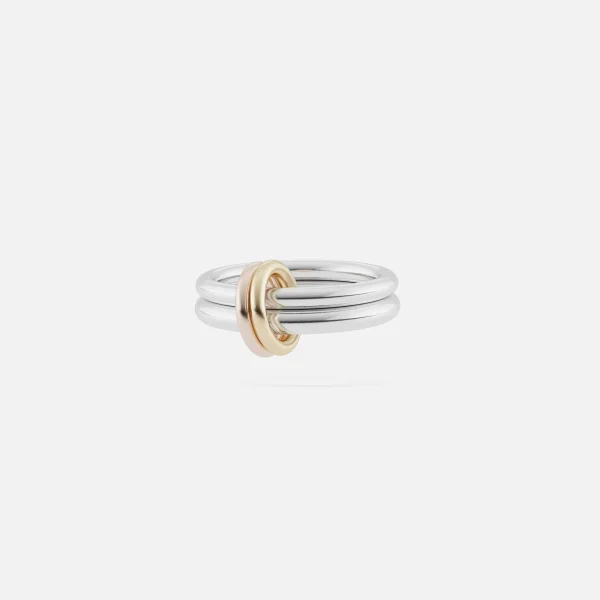 spinelli kilcollin calliope 2 link ring in silver rose gold yellow gold - KITH-SHOP