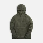 stampd mountain oiled wash transit hoodie in army oil wash finish - KITH-SHOP