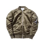 stampd olive charmeuse bomber jacket - KITH-SHOP