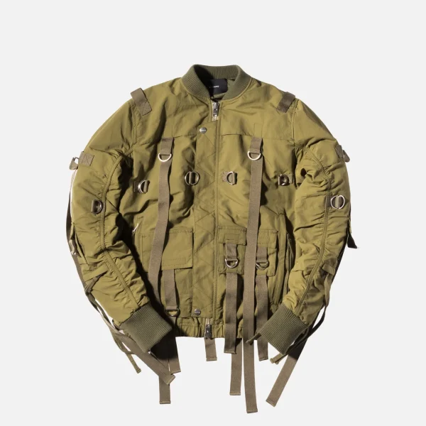 stampd olive flex strapped bomber jacket - KITH-SHOP