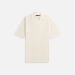 stampd ribbed knit polo in fog - KITH-SHOP