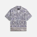 stampd rug camp collar button down shirt in saw - KITH-SHOP