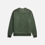 stampd sandlands oil washed crewneck sweatshirt in pine - KITH-SHOP