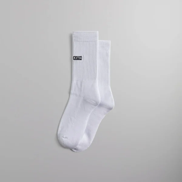 stance 2 0 kith classics white crew socks - KITH-SHOP