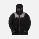 stone island anthracite cotton velvet down jacket - KITH-SHOP