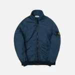 stone island crinkle reps garment dyed jacket blue marine - KITH-SHOP