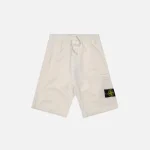 stone island ivory fleece shorts - KITH-SHOP