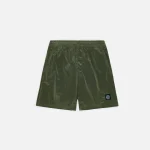 stone island metal nylon garment dyed swim trunks olive - KITH-SHOP