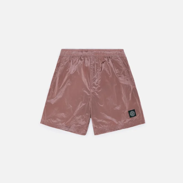 stone island nylon metal dyed swim shorts in rose quartz - KITH-SHOP