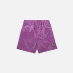 stone island nylon metal garment dyed swim shorts vibrant magenta - KITH-SHOP