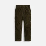 stone island olive cotton corduroy pants - KITH-SHOP