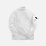 stone island pearl grey winter cotton turtleneck sweater - KITH-SHOP