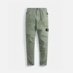 stone island sage stretch cotton wool satin cargo pants garment dyed - KITH-SHOP