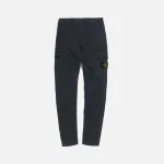 stone island stretch broken twill garment dyed pants anthracite finish - KITH-SHOP