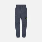 stone island stretch tela garment dyed cargo pants in peltro - KITH-SHOP