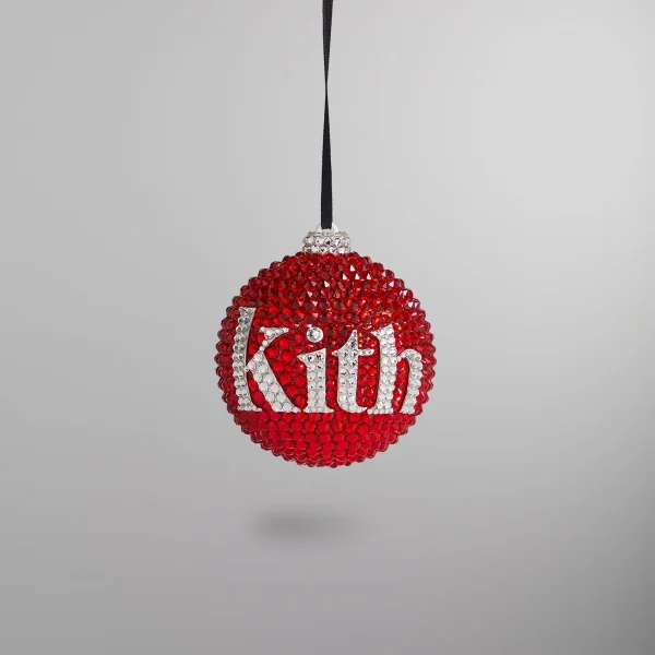 swarovski crystal christmas ball ornament red - KITH-SHOP