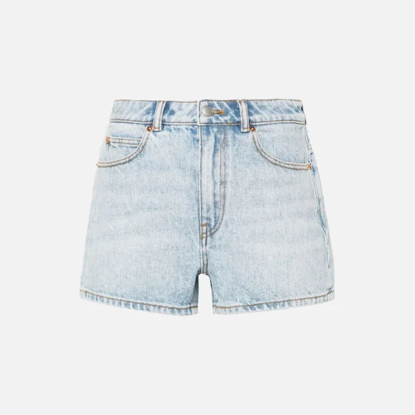 t by alexander wang high rise bleach wash shorty shorts - KITH-SHOP