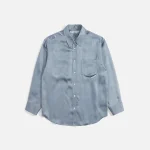 t by alexander wang oxford blue black boyfriend shirt - KITH-SHOP