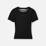 t by alexander wang stacked wang hotfix tee black - KITH-SHOP