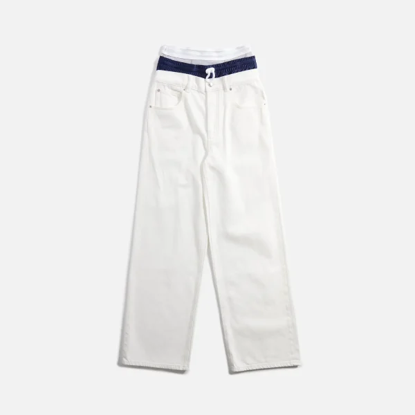 t by alexander wang tri layer 5 pocket white jeans pre styled - KITH-SHOP