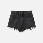 tbyalexanderwang aged grey denim bite shorts - KITH-SHOP