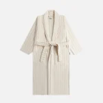 tekla classic bathrobe in sienna stripes - KITH-SHOP