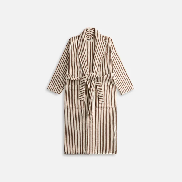 tekla classic bathrobe with kodiak stripes - KITH-SHOP