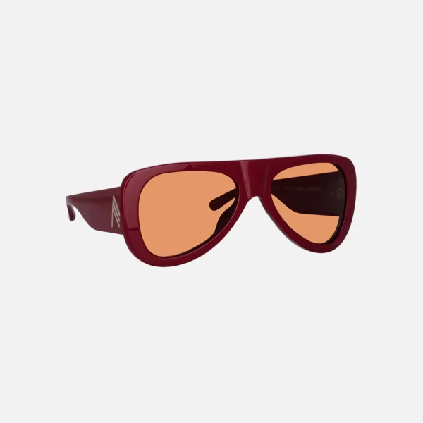 the attico edie bordeaux sunglasses with bordeaux lenses - KITH-SHOP