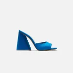 the attico luz turquoise satin mule heels 105mm - KITH-SHOP