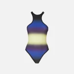 the attico one piece swimsuit blue black light yellow - KITH-SHOP