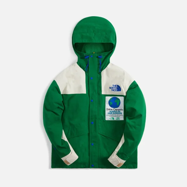 the north face x online ceramics 86 mountain jacket in arden green raw undyed - KITH-SHOP