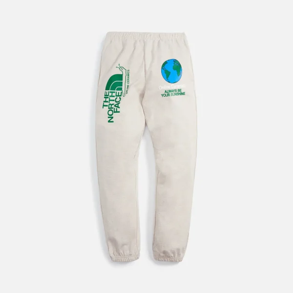 the north face x online ceramics regrind graphic sweatpants white - KITH-SHOP