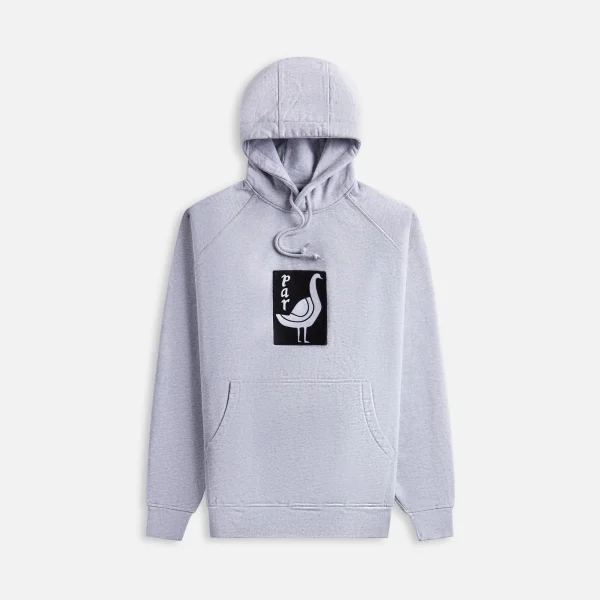 the riddle hooded sweatshirt by parra heather grey - KITH-SHOP