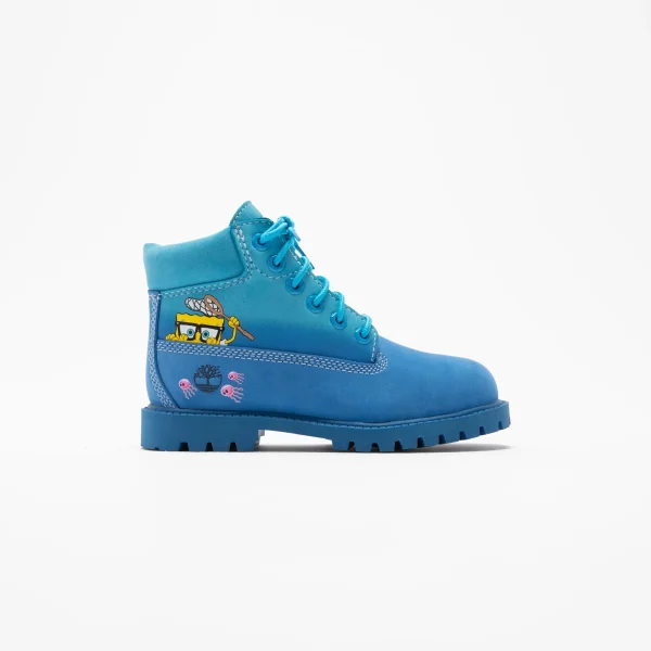 timberland pre school spongebob premium 6 inch bright blue boots - KITH-SHOP