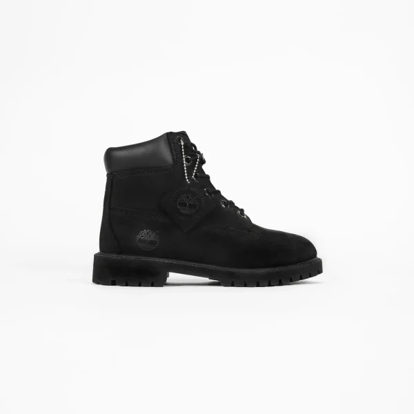 timberland youth 6 premium waterproof black boots - KITH-SHOP