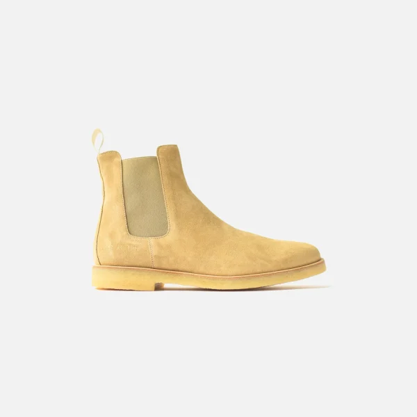 timeless tan leather chelsea boot by common projects - KITH-SHOP