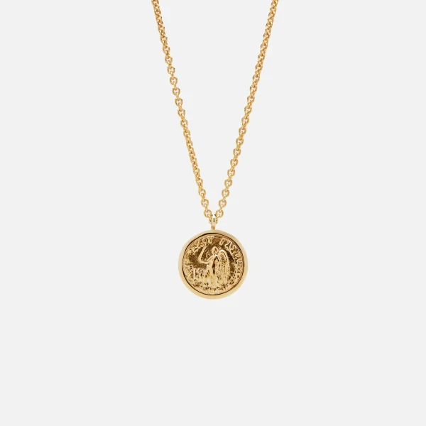 tom wood gold angel coin pendant necklace - KITH-SHOP