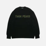 twin peaks undercover logo crewneck sweatshirt black - KITH-SHOP