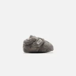 ugg baby bixbee soft sole leather shoes charcoal - KITH-SHOP