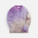 unisex gradient crewneck knit sweater in purple erl - KITH-SHOP