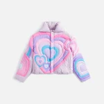 unisex purple heart puffer woven jacket - KITH-SHOP